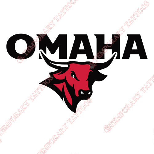 Nebraska Omaha Mavericks Customize Temporary Tattoos Stickers NO.5393